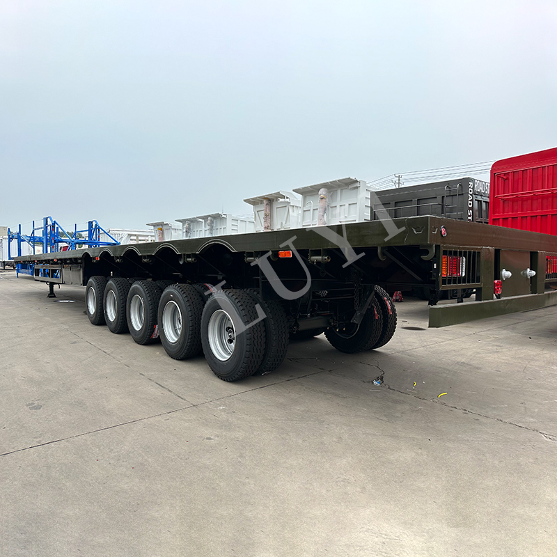Five-axle flatbed semi-trailer