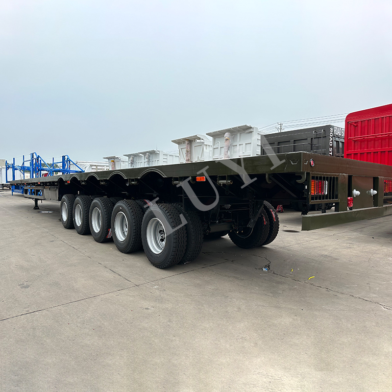 Five-axle flatbed semi-trailer     Alumi