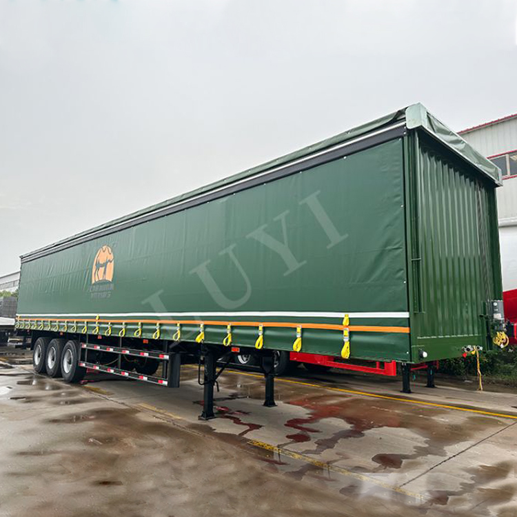 side curtain semi trailer    Spread-wing