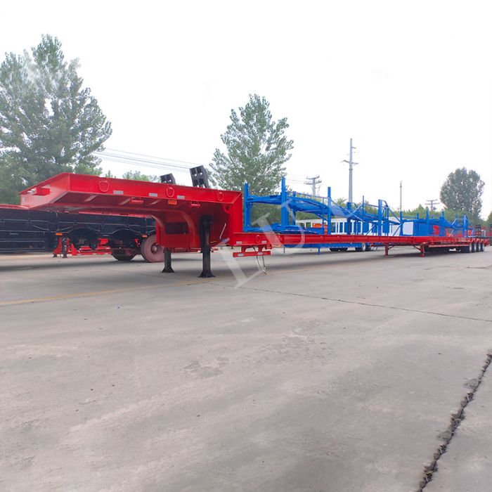 4 axle low flat semi-trailer B