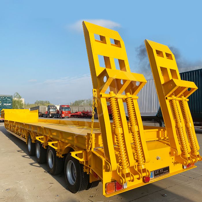 European standard 4 axle low flat semi-trailer BRIDGE PREFABRICATED ...