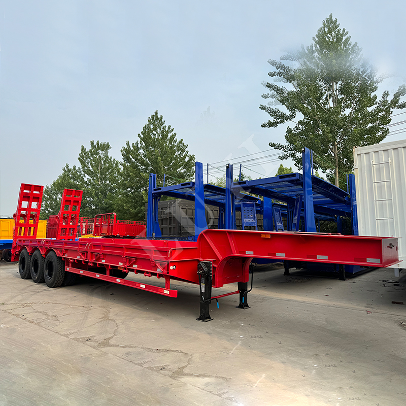 African custom 3 axis low flat semi-trai