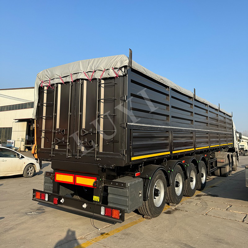 SIDE DUMP TRAILER Efficient and fast unloading time tipper semi-trailer ...