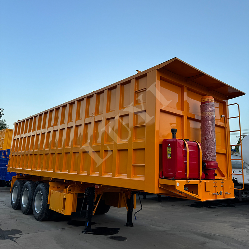 3-axle 60T Back flip semi trailer