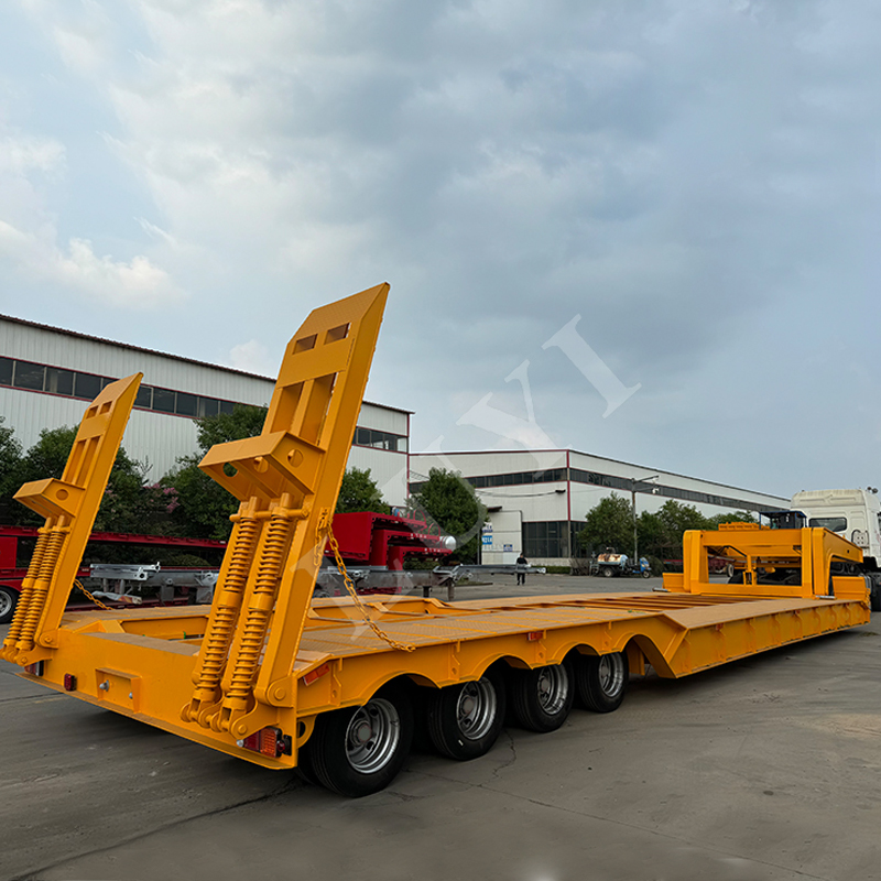 European standard 4 axle low flat semi-t