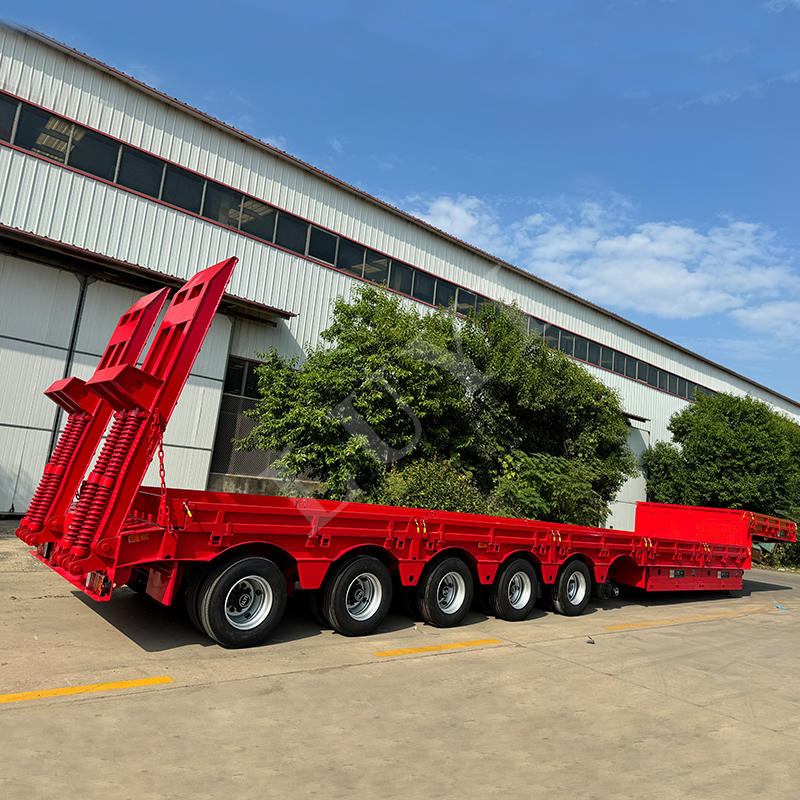 European standard 6 axle low flat semi-trailer BRIDGE PREFABRICATED ...