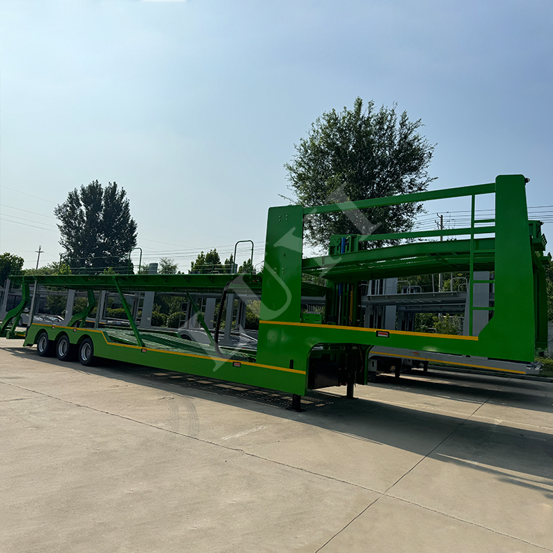 Three-axis container type, multi-functional transportation semi-trailer