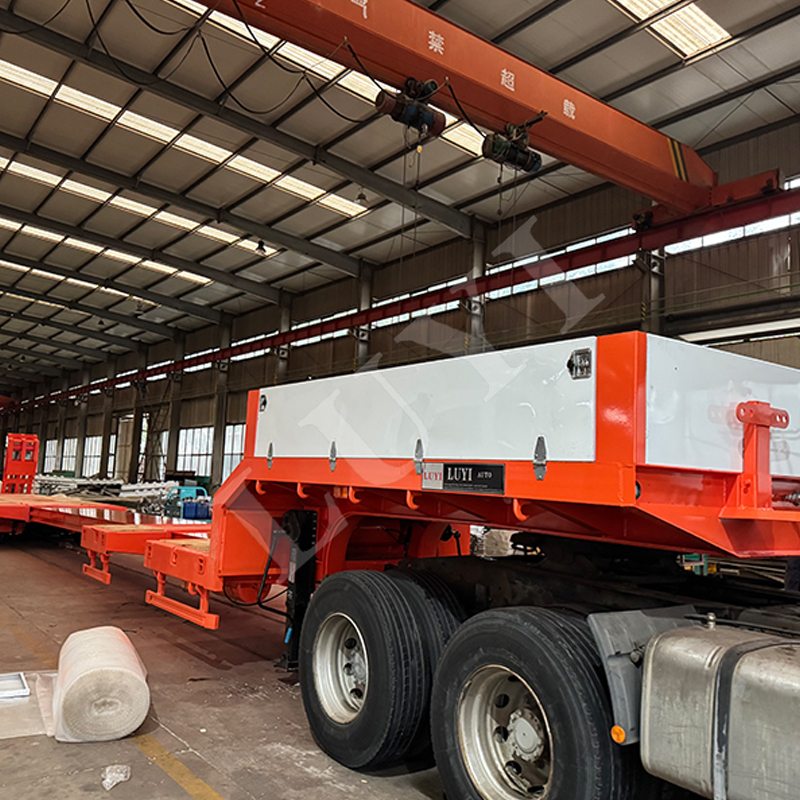 16 meters pull 8 meters 3 axles lift 6 axles full airbag low flat semi-trailer