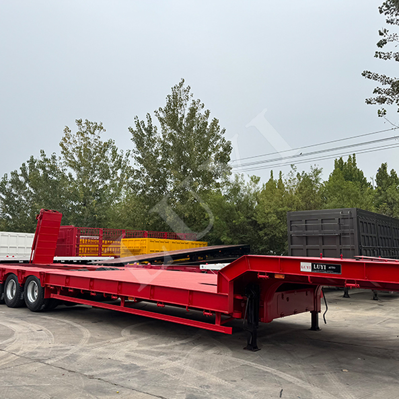 5 lines 10 axes low flat semi-trailer transport 150 tons