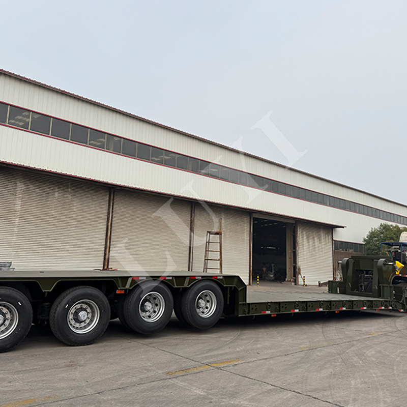 Gooseneck detachable low plate semi-trailer