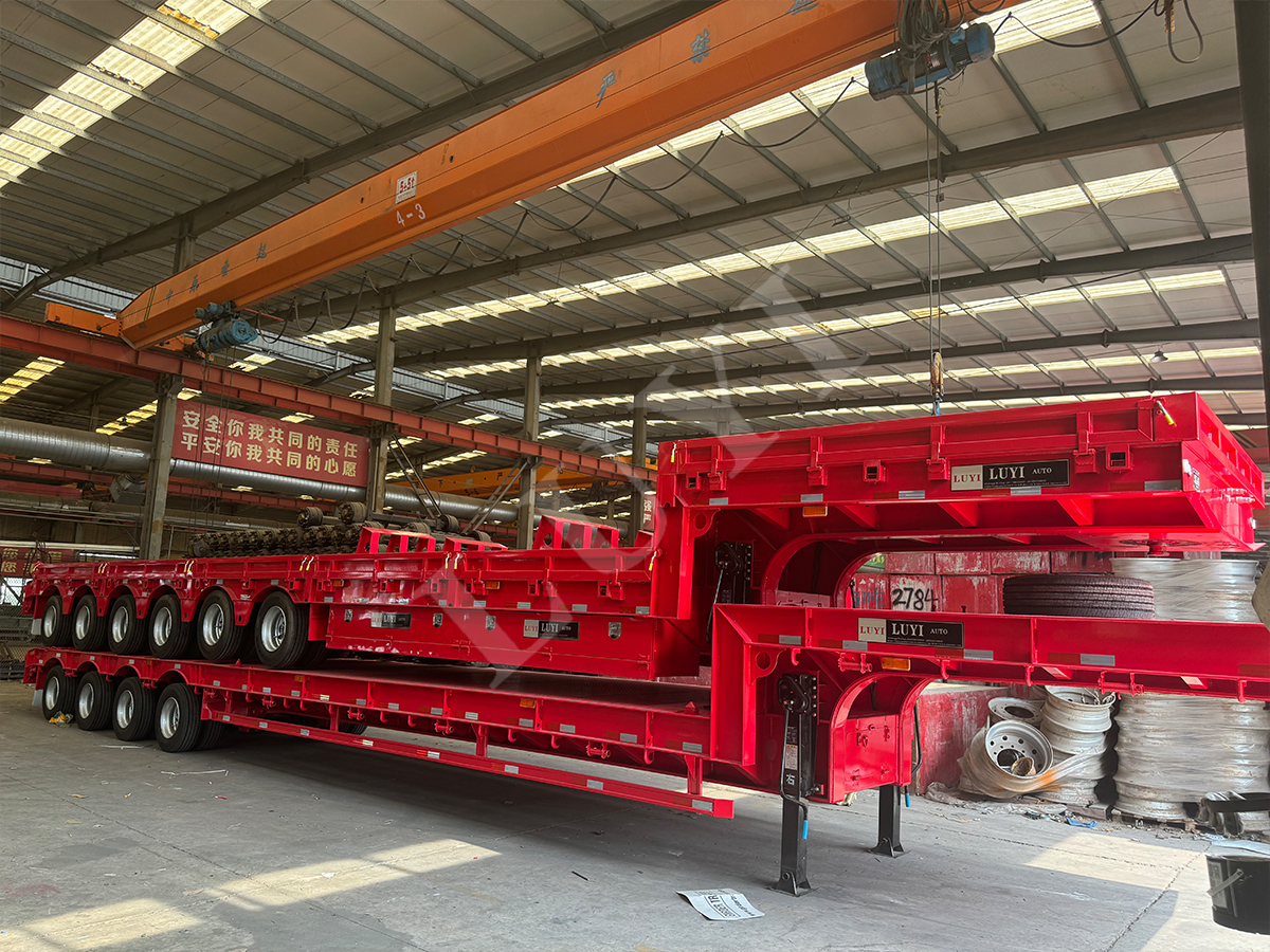 6 axle lowbed semi trailer sent to Uzbekistan