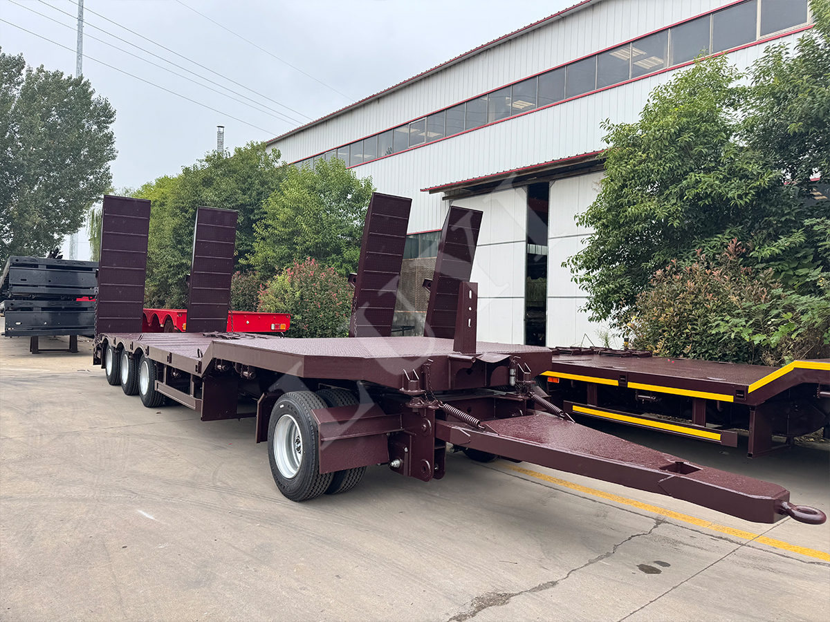 4 axles tow bar full trailer shipped to Kyrgyzstan