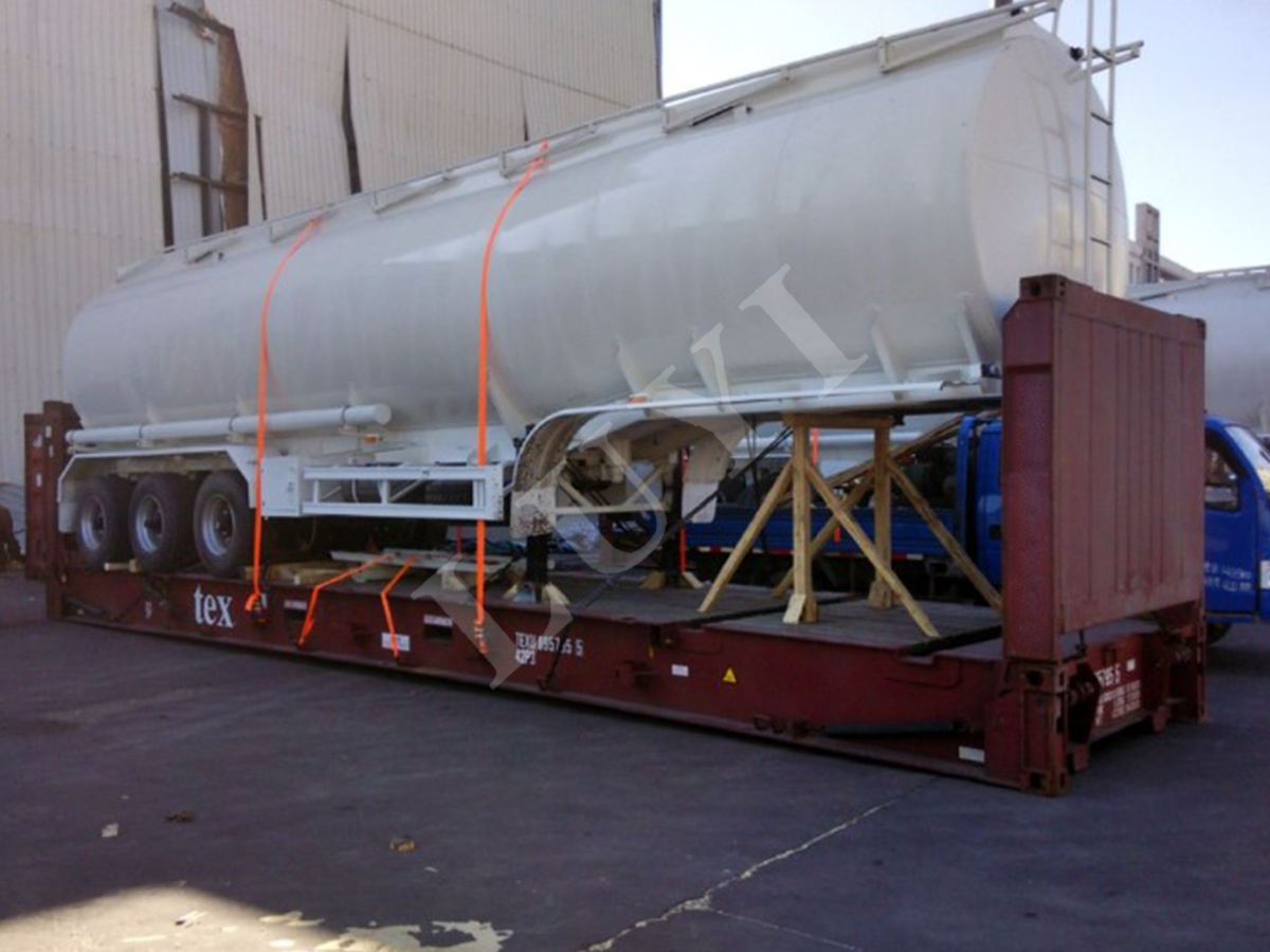 3 axle 7 bin 50000 liter oil tank semi trailer sent to Mali