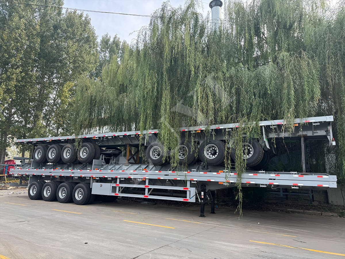 4 axle flatbed semi trailer will be shipped to Namibia