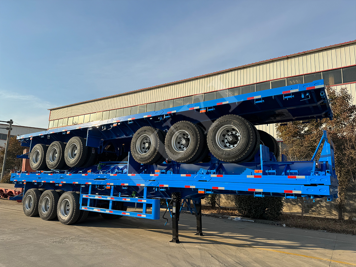 3 axle flatbed semi trailer sent to Tanzania