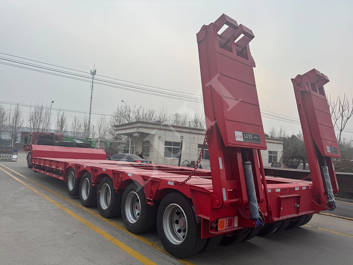 5 line 10 axle lowbed semi trailer sent to Jordan