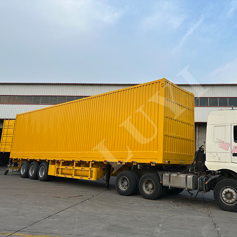 3 axle van box semi trailer eq