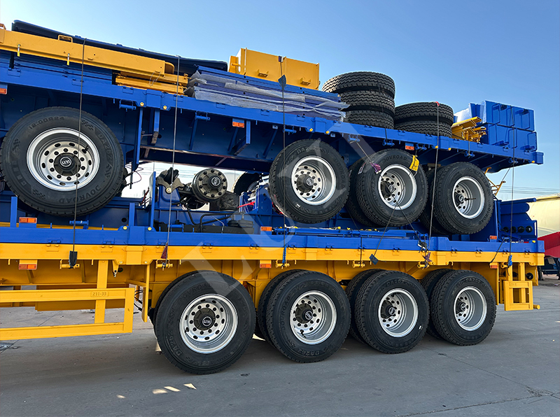 4 axle new design sidewall semi trailer sent to Saudi Arabia