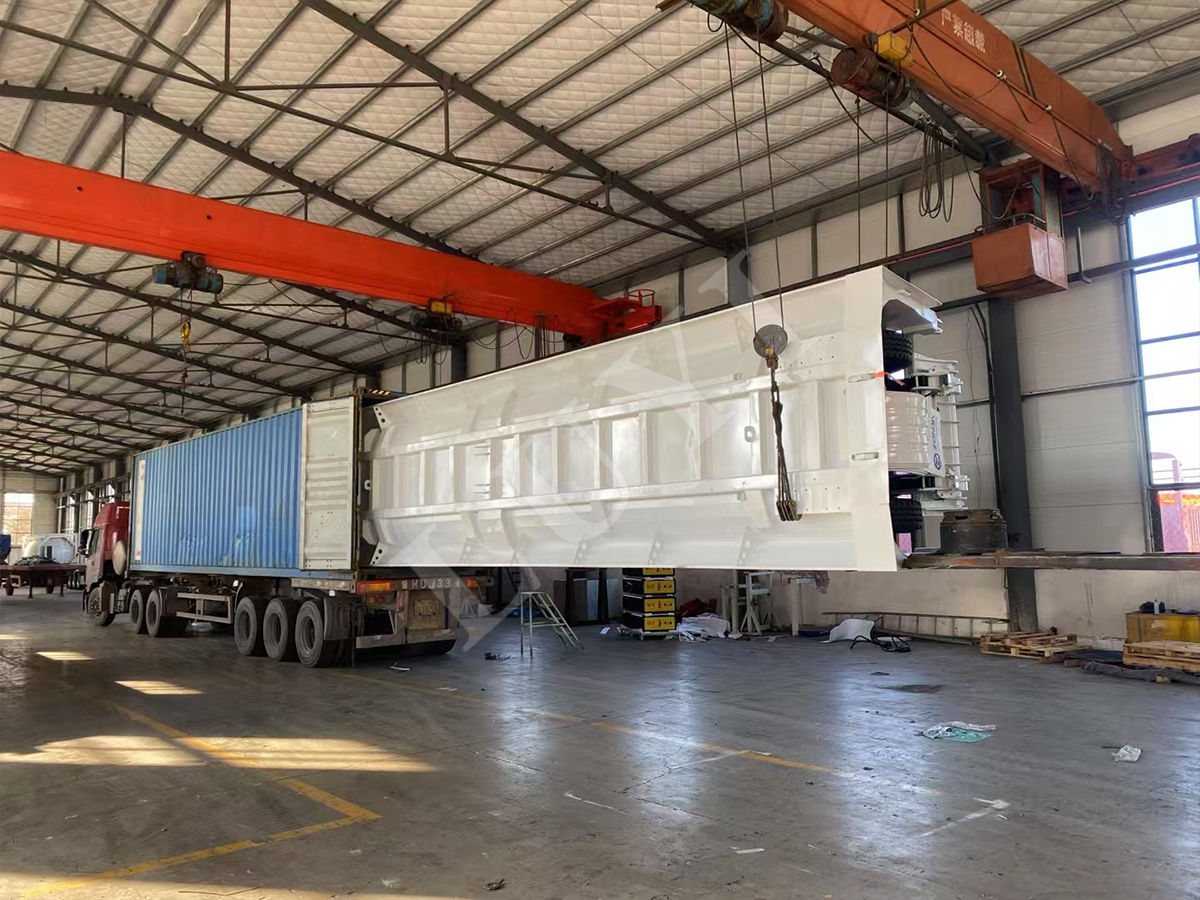 3 axle flatbed semi trailer sent to Tanzania