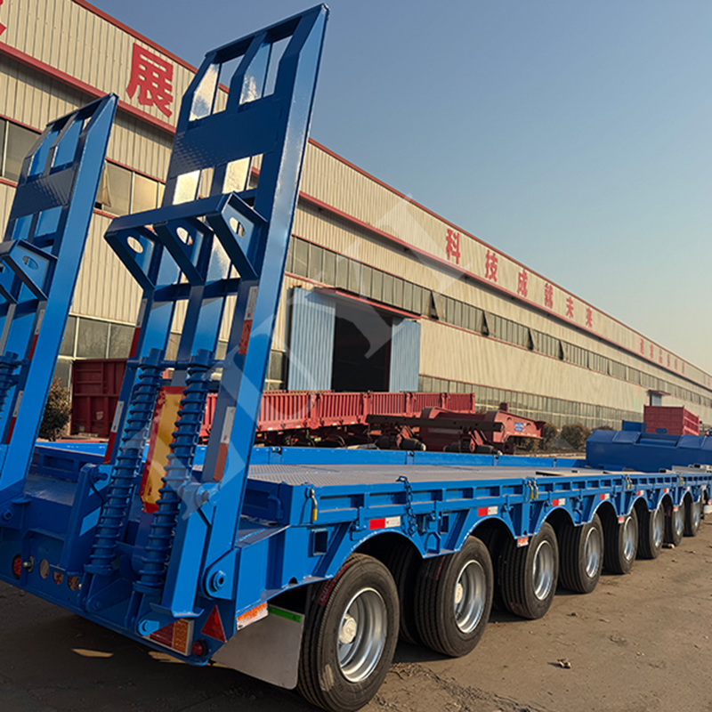 8 axle lowbed semi trailer with Multi-fu