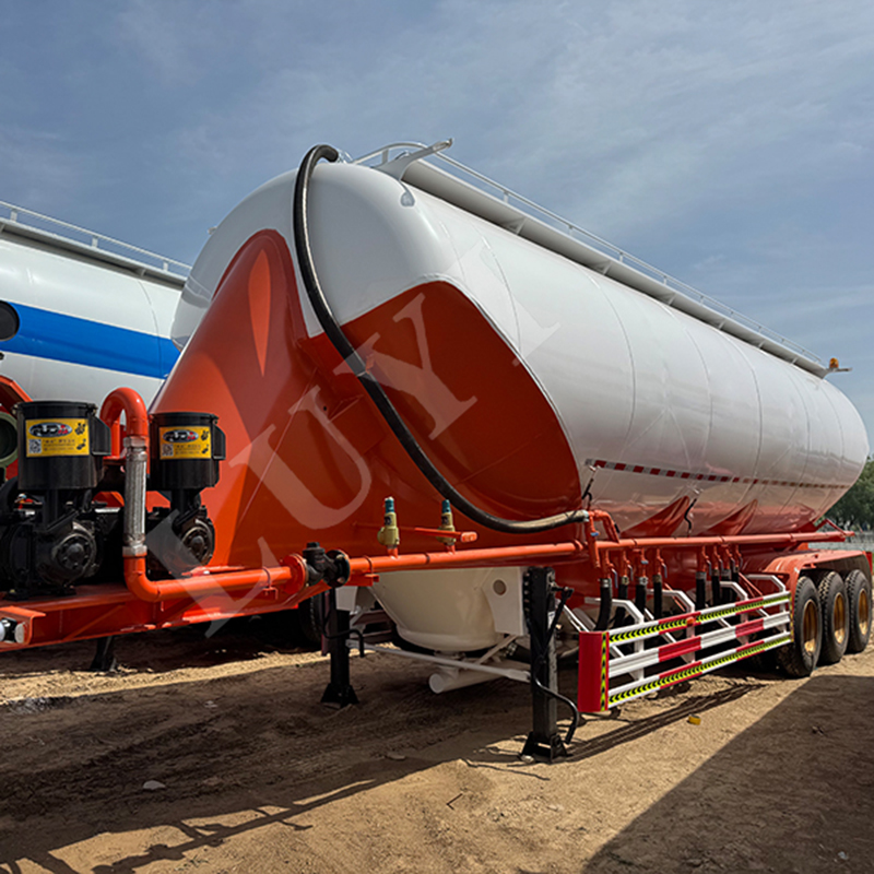 3 axle 30cbm 48cbm 60cbm customizable bulk cement tank semi trailer transport cement granular materi