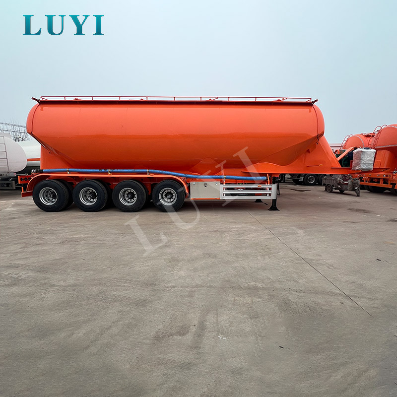 Orange 4-axis bulk cement semi