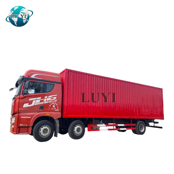 New FAW JH6 6x4 Heavy Duty Enclosed Box Truck 290 Horsepower Fuel Saving Diesel Lorry 