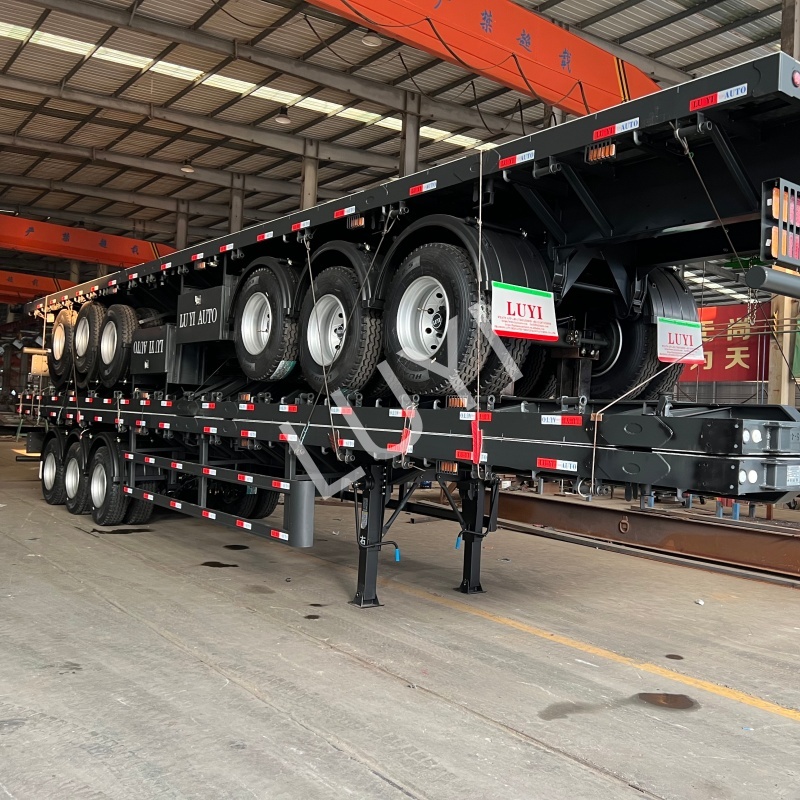 LUYI 3-Axis Container Flatbed Semi-Trailers Shipped to Nigeria