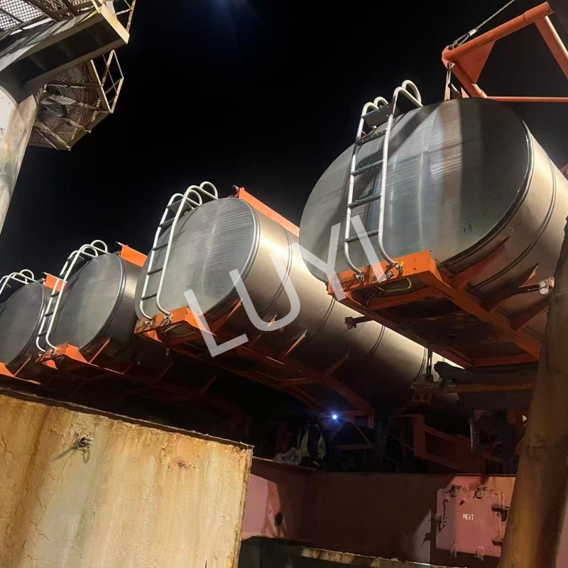 Four 40000L Stainless Steel Fo