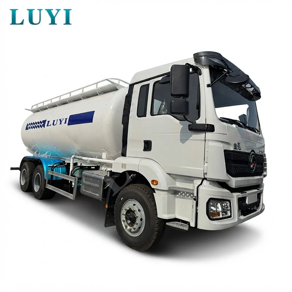 High Quality 6x4 Bulk Cement Tanker Truck Air Compressor System Side Tail Ladder For Dry Bulk Powder