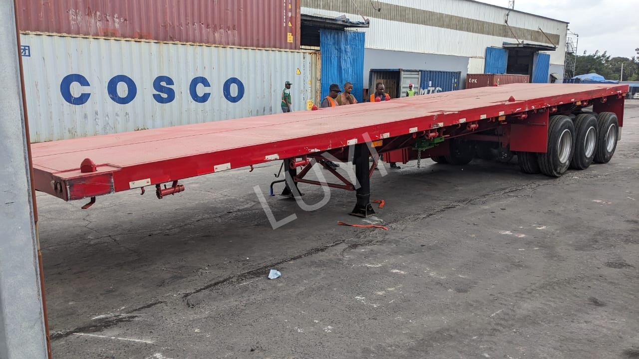 Three-axle flatbed semi-trailer delivered to Tanzania