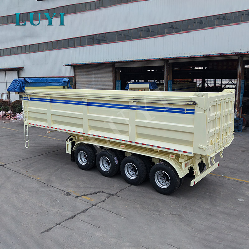 LUYI heavy duty 80 ton 4 axle dump semi 